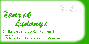 henrik ludanyi business card